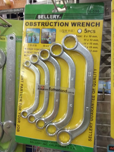 SELLERY 74-596 5PC OBSTRUCTION WRENCH SET