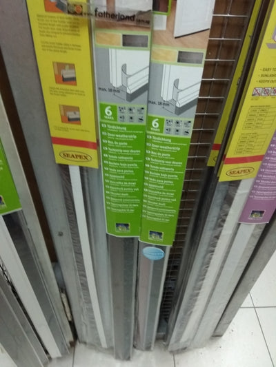 FOM 46-07 DOOR MOUNTED WEATHERSTRIP WITH BRUSH BROWN