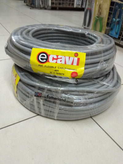 PVC CABLE 3C X 70 X 0076 Grey 40yard