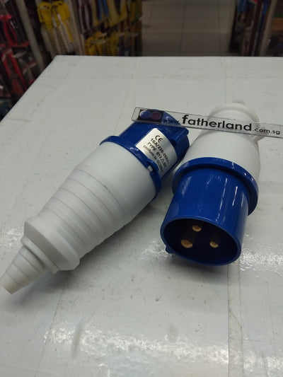 CEE 3P16A MALE/PLUG (BLUE)