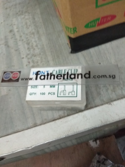 5MM CABLE CLIP 100PC/BOX