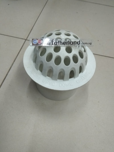 4" UPVC DOME GRATING 100MM(WHITE)