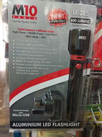 M10 LE-285 RECHARGEBLE 3W LED TORCH LIGHT
