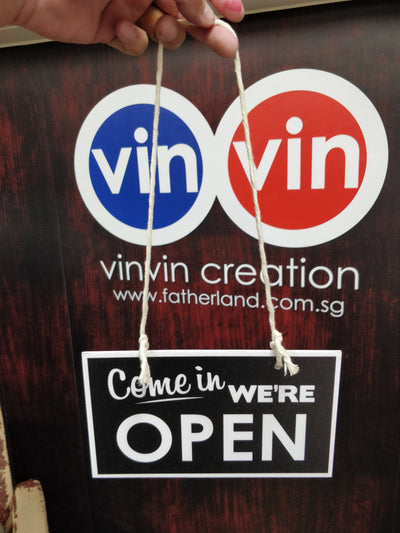 Come in We're open and Sorry We're are closed vinvin creation edition signage