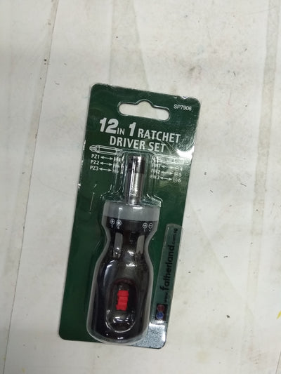12 IN 1 STUBBY RATCHET DRIVER SET