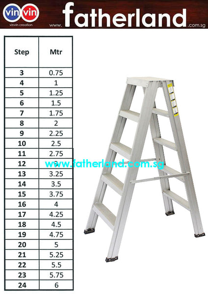 Double Sided A ladder 8 steps Two Way Alum. A-Shape Ladder - www ...