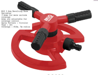 M10 8" Base 3 Arm Revolving Base Sprinkler