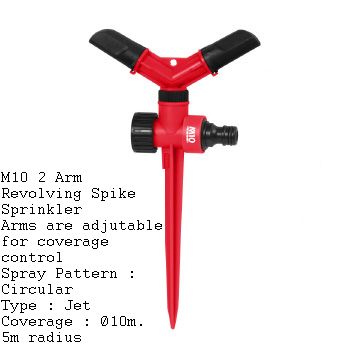 M10 2 Arm Revolving Spike Sprinkler