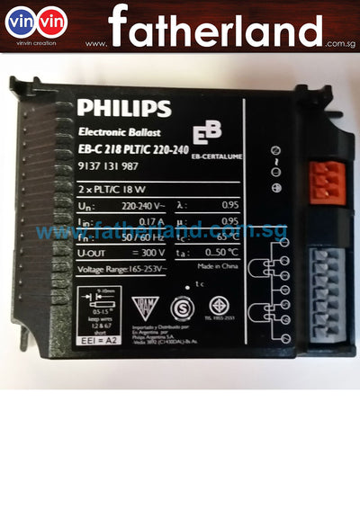 PHILIP ELECTRONIC BALLAST 2X18W (EB-C 218 PL-T/C) ( EXPORT )