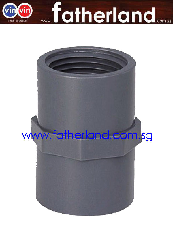 PVC FEMALE VALVE SOCKET 25MM GREY