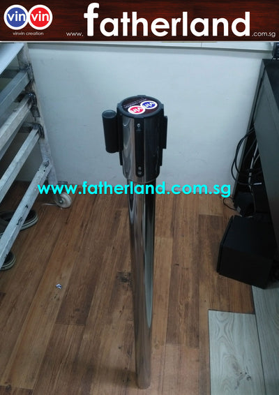 STAINLESS STEEL QUEUE POLE FOR HOLE