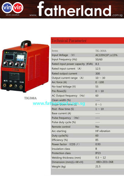 YAMA DC TIC INDUSTRIAL WELDER TIG-300A