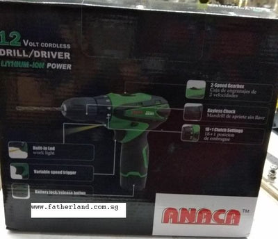 Anaca Cordless drill set 12V
