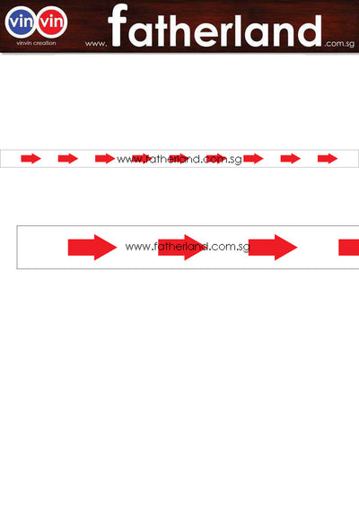 Red Arrow Label Sticker 50x1000mm