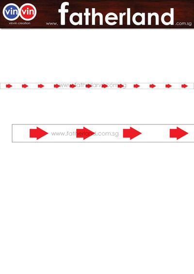 Red Arrow Label Sticker 30x1000mm