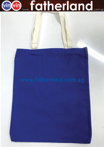 Canvas cotton tote shopping shoulder bag  (Navy Blue )