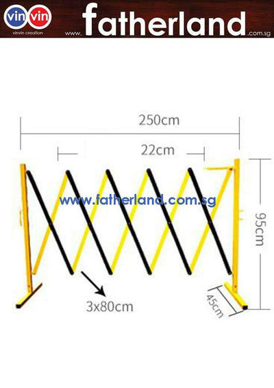 EXPANDABLE BARRICADE STEEL POLE, ALUM MESH, YELLOW/BLACK ( WITH WHEEL ) HG Series Scissor yellow and black barrier