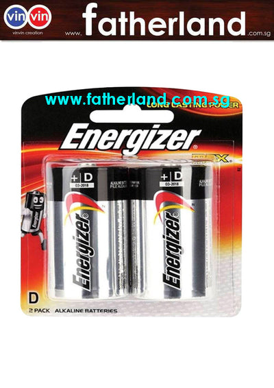 ENERGIZER SIZE D ALKALINE BATTERY X 2PCS