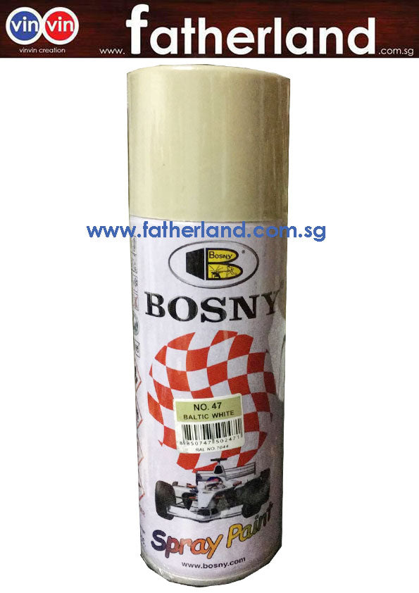 BOSNY SPRAY PAINT No. 47 BALTIC WHITE - www.fatherland.com.sg