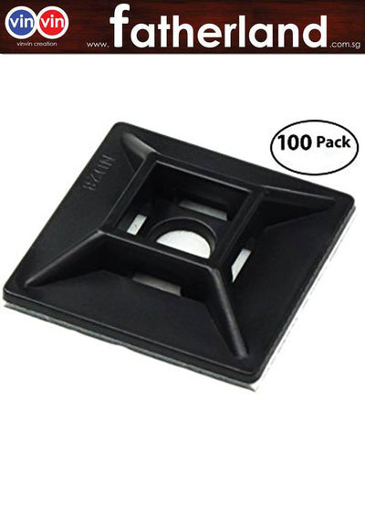 CABLE TIE MOUNT 28MM X 28MM BLACK