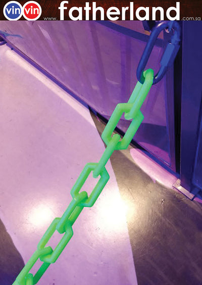 Luminous green plastic chain