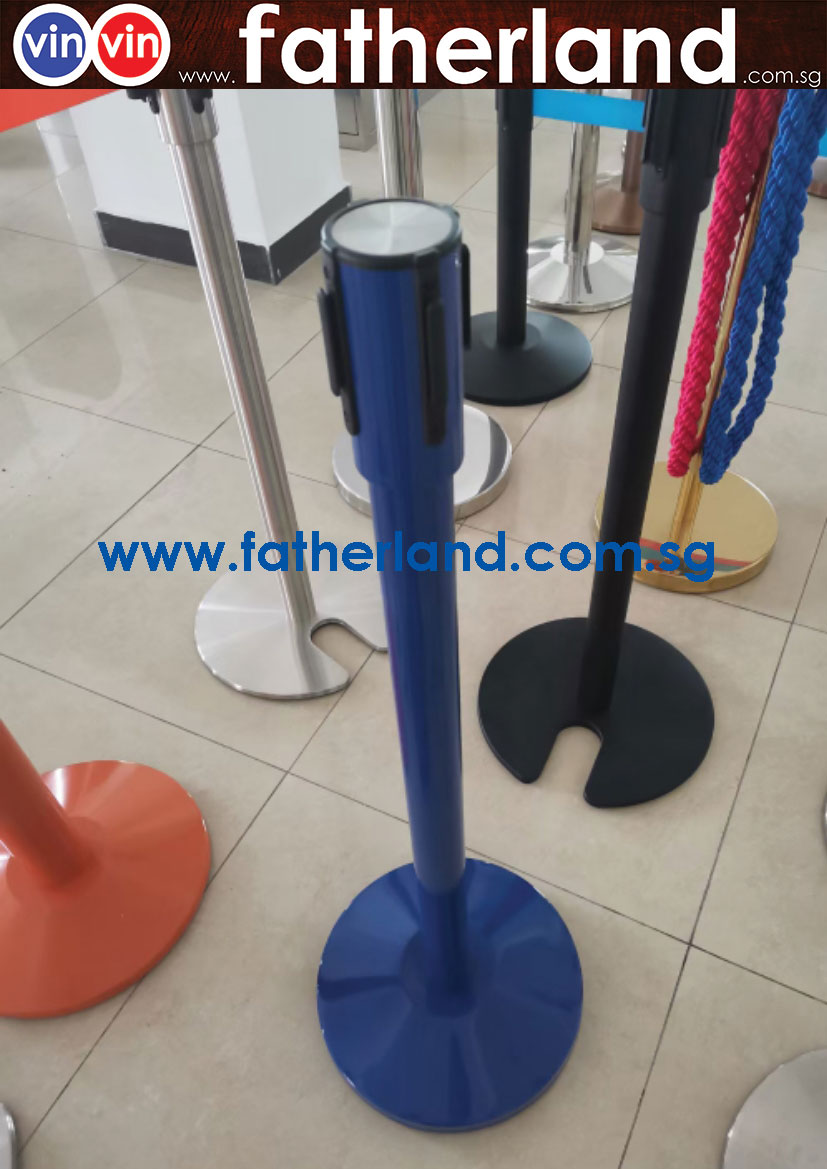 Stainless Steel Green Belt Queue pole ( HG Series ) - www.fatherland.com.sg