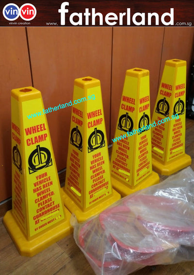 WHEEL CLAMP SAFETY CONE