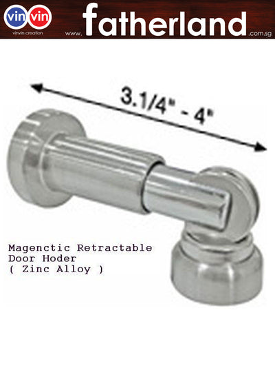 Magnetic retractable door stopper