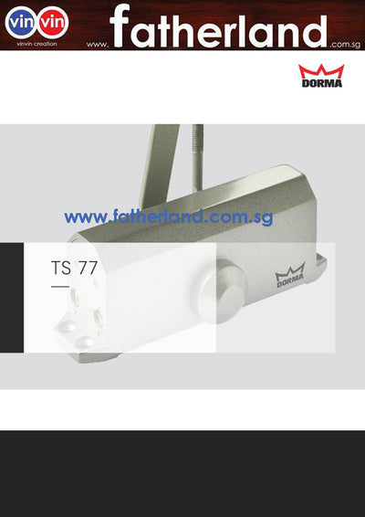 Dorma TS 77 door closer c/w R/A in silver finish