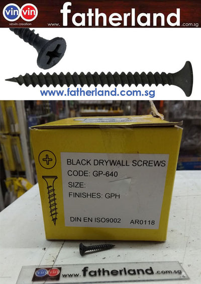 DRYWALL SCREW 6X1-1/2" BLACK