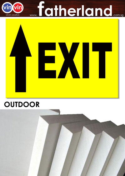 EXIT WITH ARROW OUTDOOR SIGNAGE