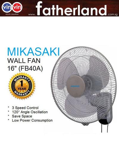 Mikasaki wall fan 16'' without Remote FB40A