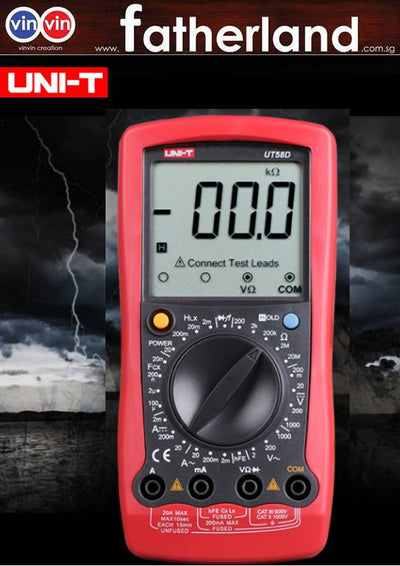 UNI-T UT58A/B/C/D/E Manual Range General Digital Multimeter; Resistance/Capacitance/Frequency/Temperature TestUNI-T UT58A Digital Multimeter AC DC Voltmeter with Large LCD Screen Data Hold Buzzer Tester Multimeter