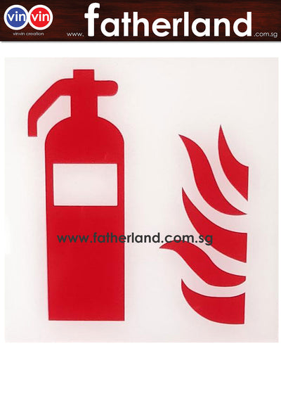 FIRE EXTINGUISHER WITH FIRE ICON SIGNAGE