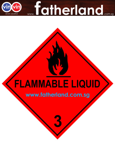 Flammable Gas Warning Diamond / Hazchem Label ( No 3 )