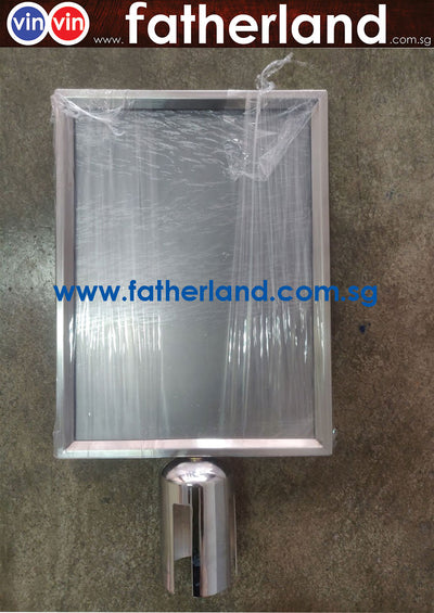 A4 Stainless Steel Queue Pole Frame  (  Portrait )