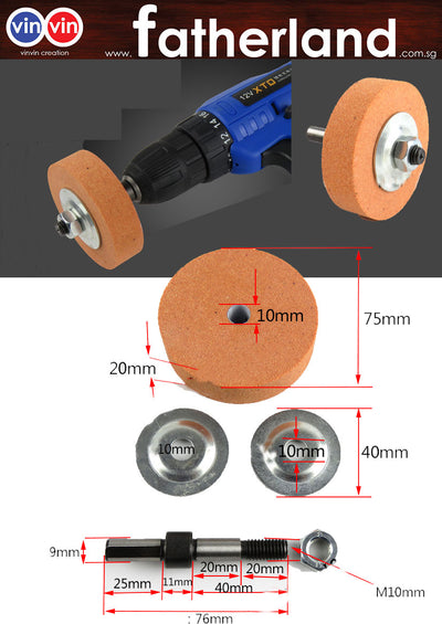 VINVIN GRINDING STONE WITH HOLDER FOR HAND DRILL