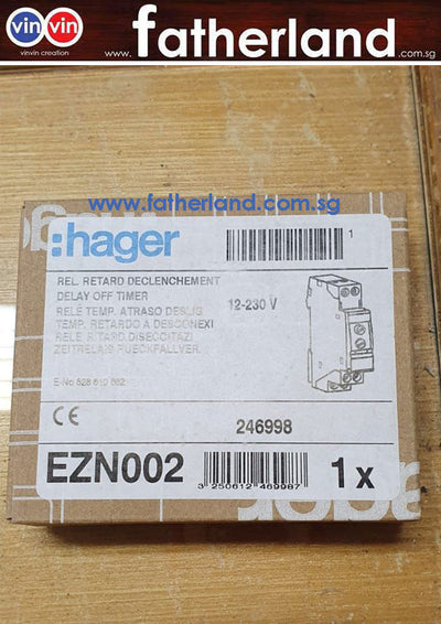 Hager – EZN002 – RELAY Timer with Delay to switch 10 a, Ac/Dc