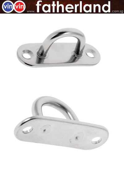 5mm 6mm 8mm Stainless Steel Oblong Pad Eye Plates Staple for Shade Sail Caravan