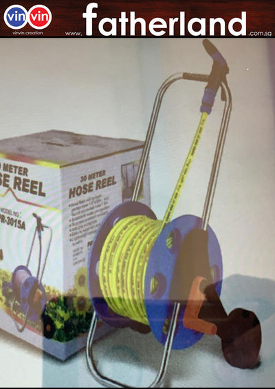 GARDEN HOSE REEL CART WITH 30METER 1/2" HOSE & ACCESSOTIES