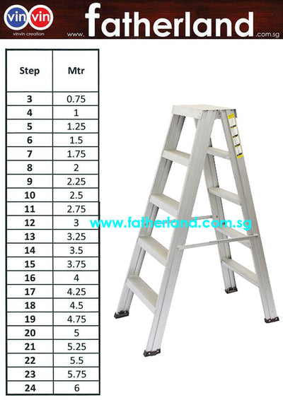 Double Sided A ladder Two Way Aluminium A-Shape Ladder ( 150kg )