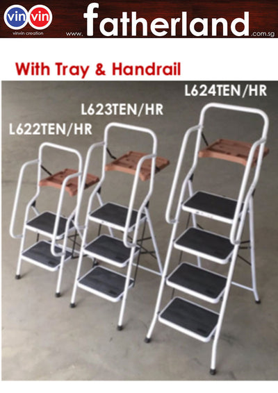 FOLDABLE LADDER FOR HOME & OFFICE WITH TRAY AND HANDLE
