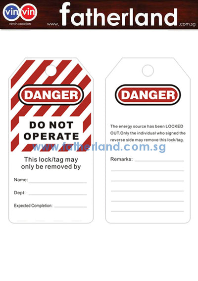 DANGER Do Not Operate Energy Source Lockout Tagout Tags ( DESIGN 4 )