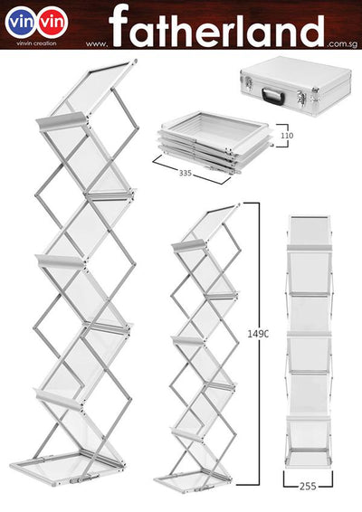 A3 LANDSCAPE ZIG ZAG MAGAZINE STAND