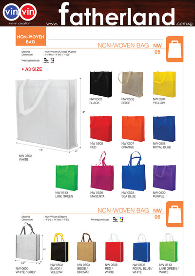 Non Woven Bag A3 ( vinvin creation Recycle Bag NW series )