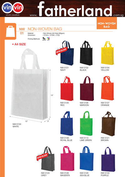 Non Woven Bag A4 Size ( vinvin creation Recycle Bag series )