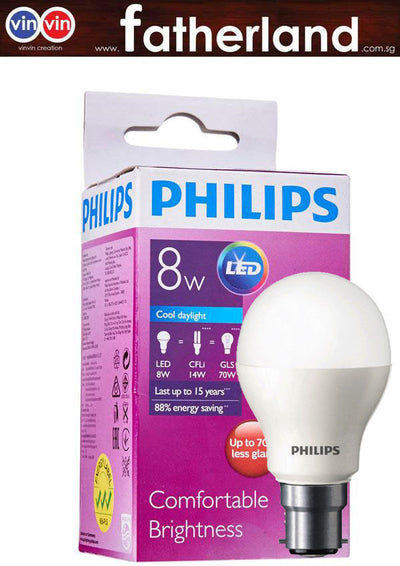 Philips LEDBulb 8-70W B22 6500K 230V A60/PF