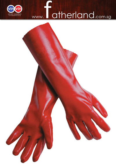 Chemical resistant pvc gloves