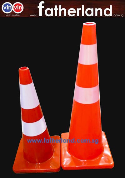 SAFETY CONE 900mm RUBBER TEXTURE TYPE