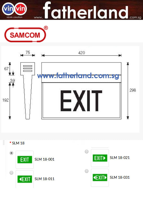 SAMCOM MODEL SLM 18M-001 - www.fatherland.com.sg
